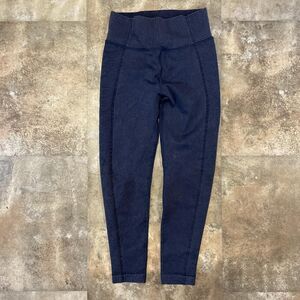 aerie offline thick ribbed navy blue leggings new with tags size small